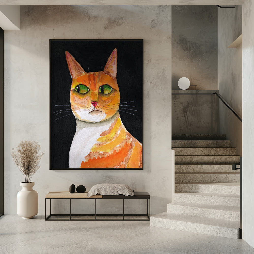 Side Eye Cat Closeup ginger cat | Poster