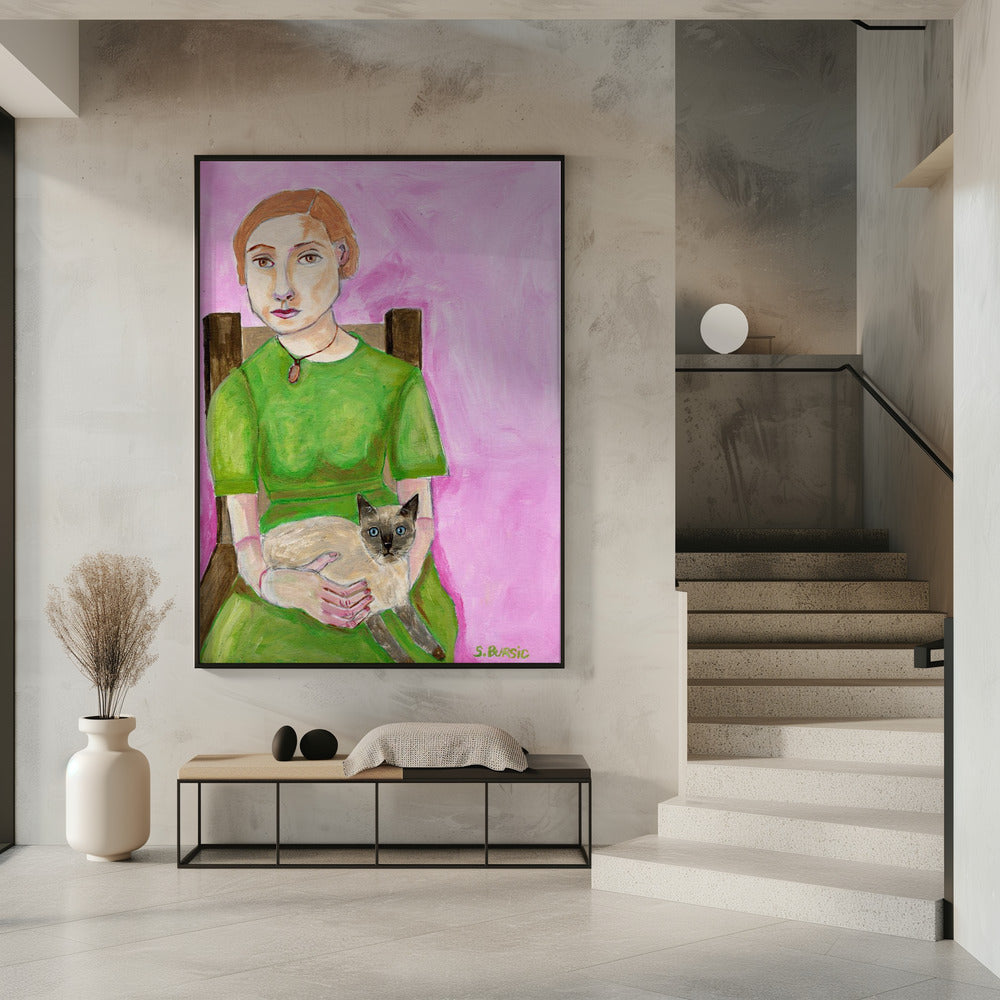 Lady with Cat | Poster