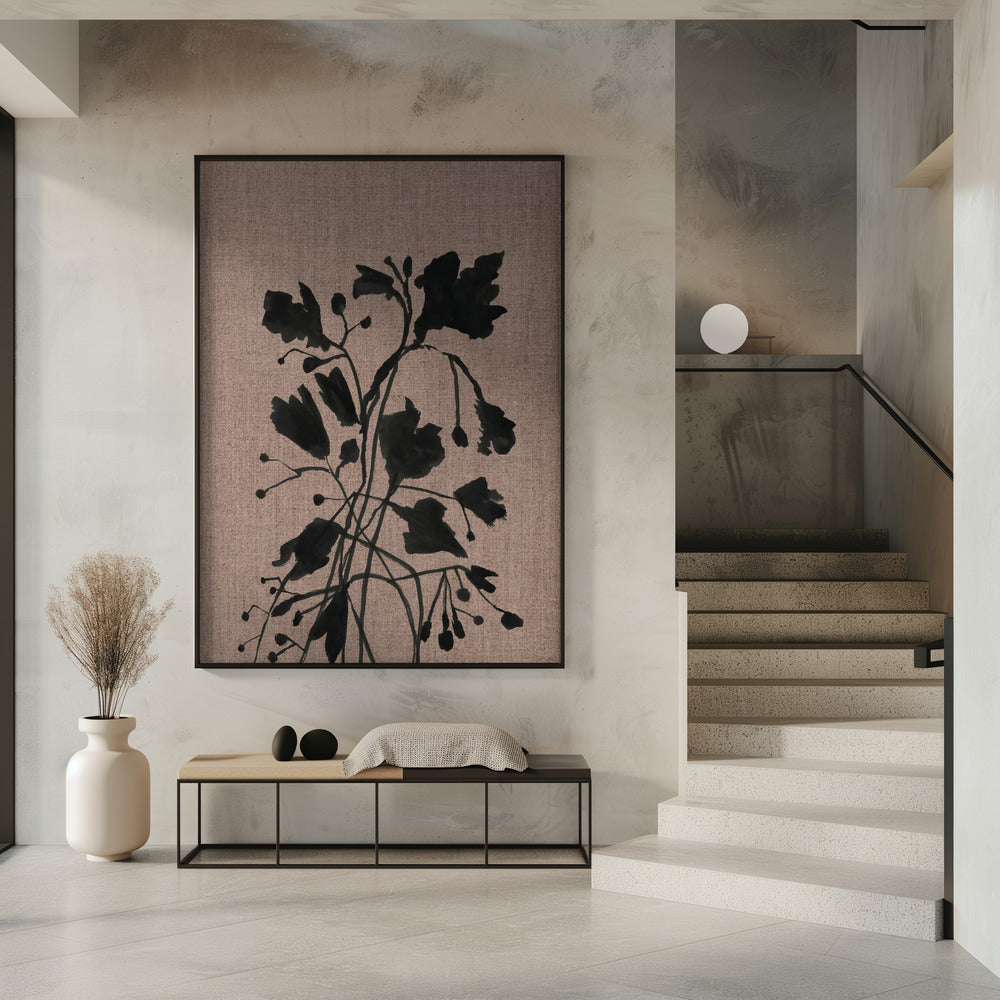 Black Floral II | Poster