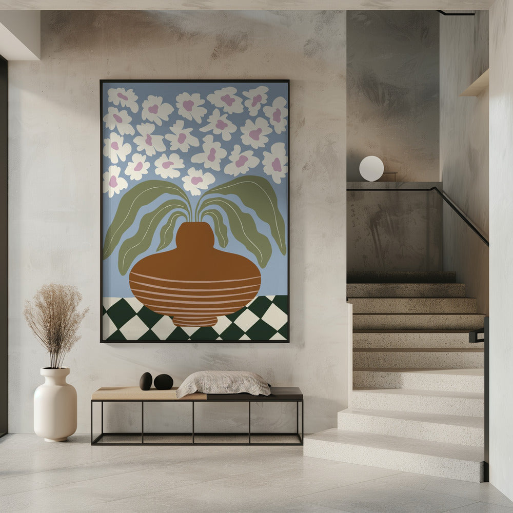 Retro Clay and Flower | Poster