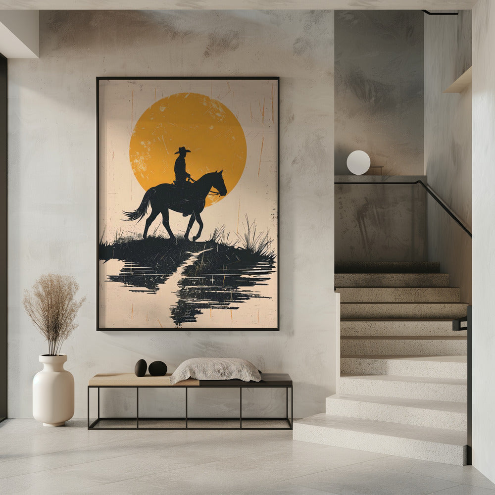 Cowboy In the Sunset | Poster