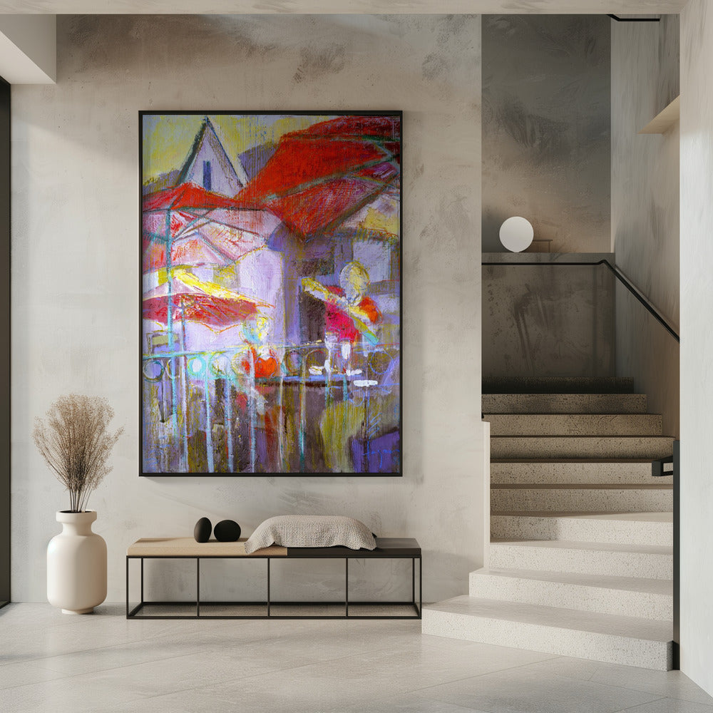 Red Umbrellas | Poster