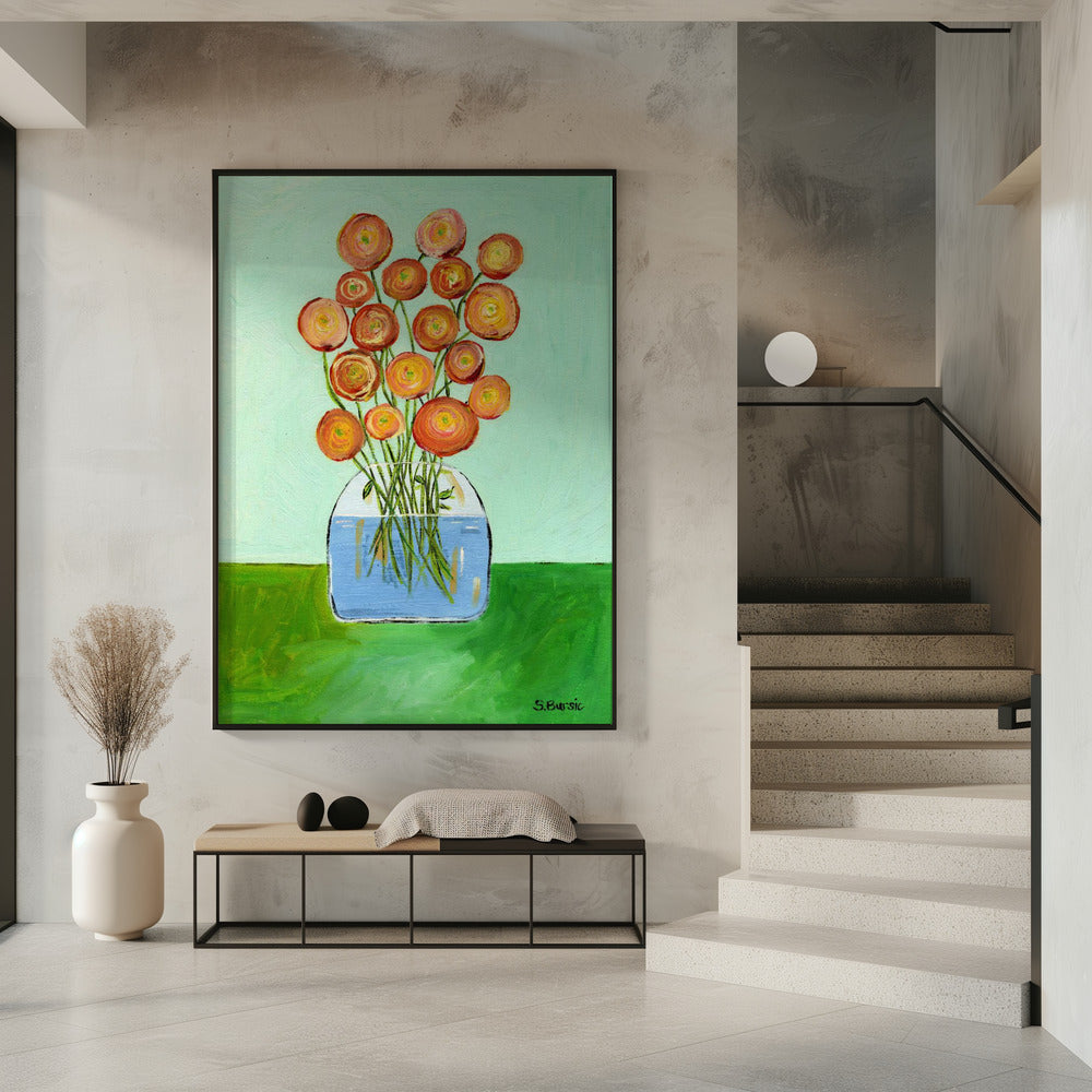 Poppies in Vase | Poster