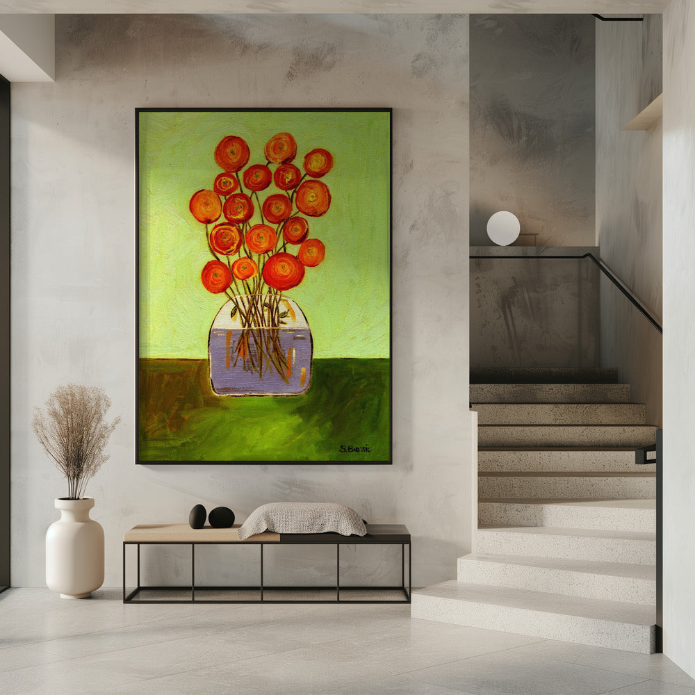 Poppies in Vase Bright Version | Poster