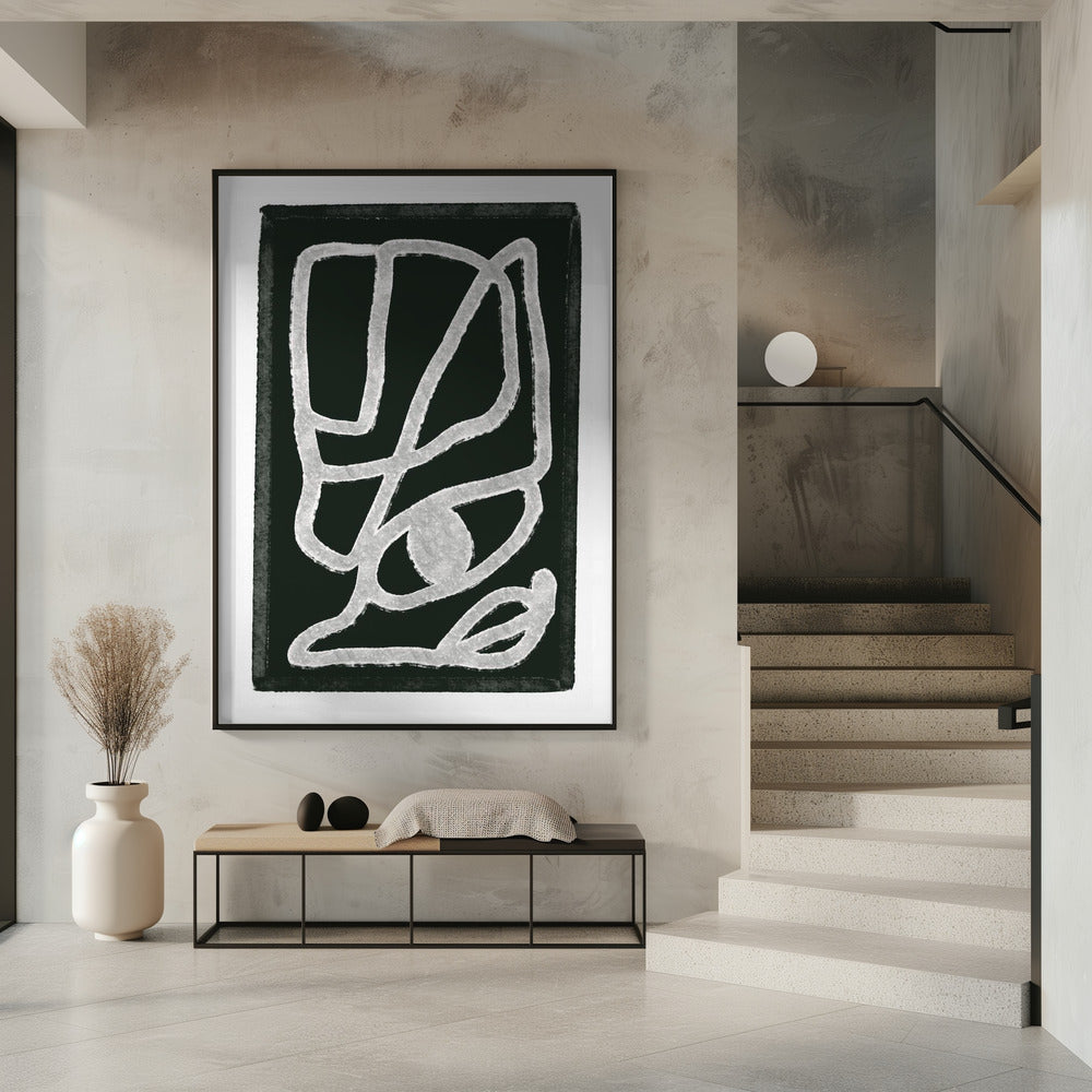 Black abstract lines | Poster