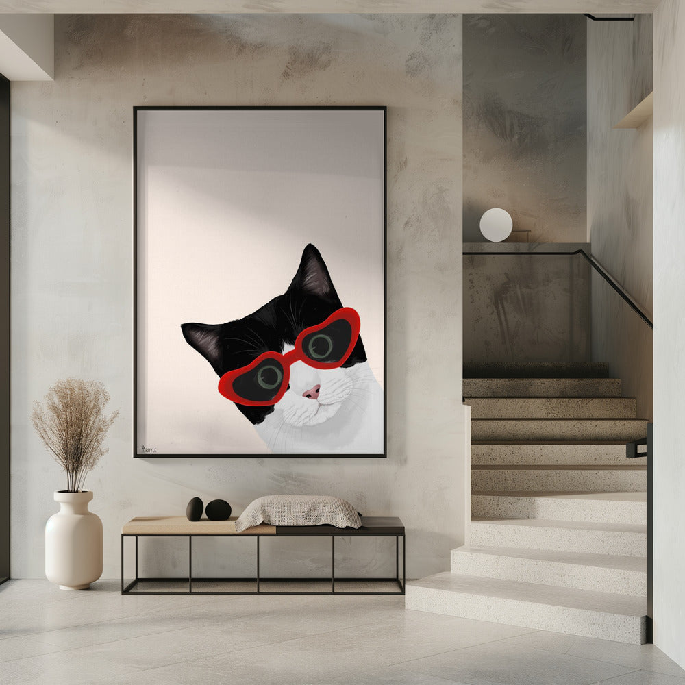 Vintage Cheeky Cat | Poster