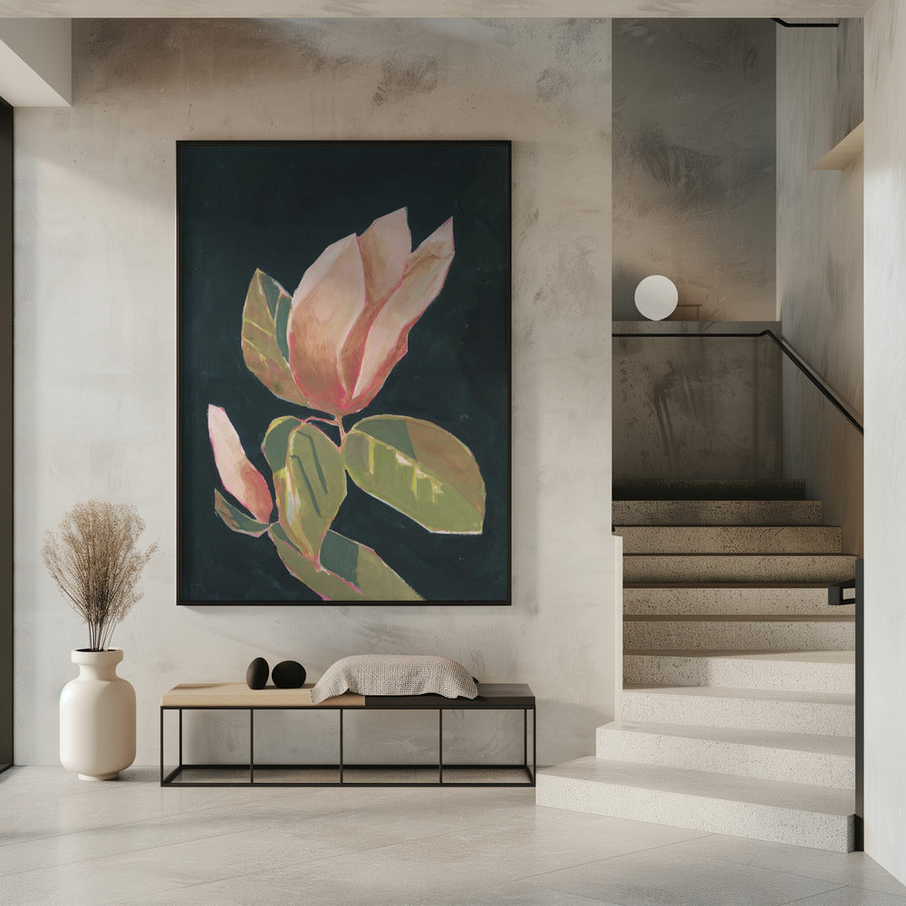 Magnolia in dark background | Poster