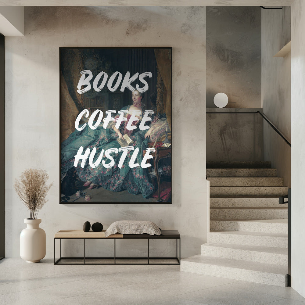 Bookscoffeewhite Ratioiso | Poster