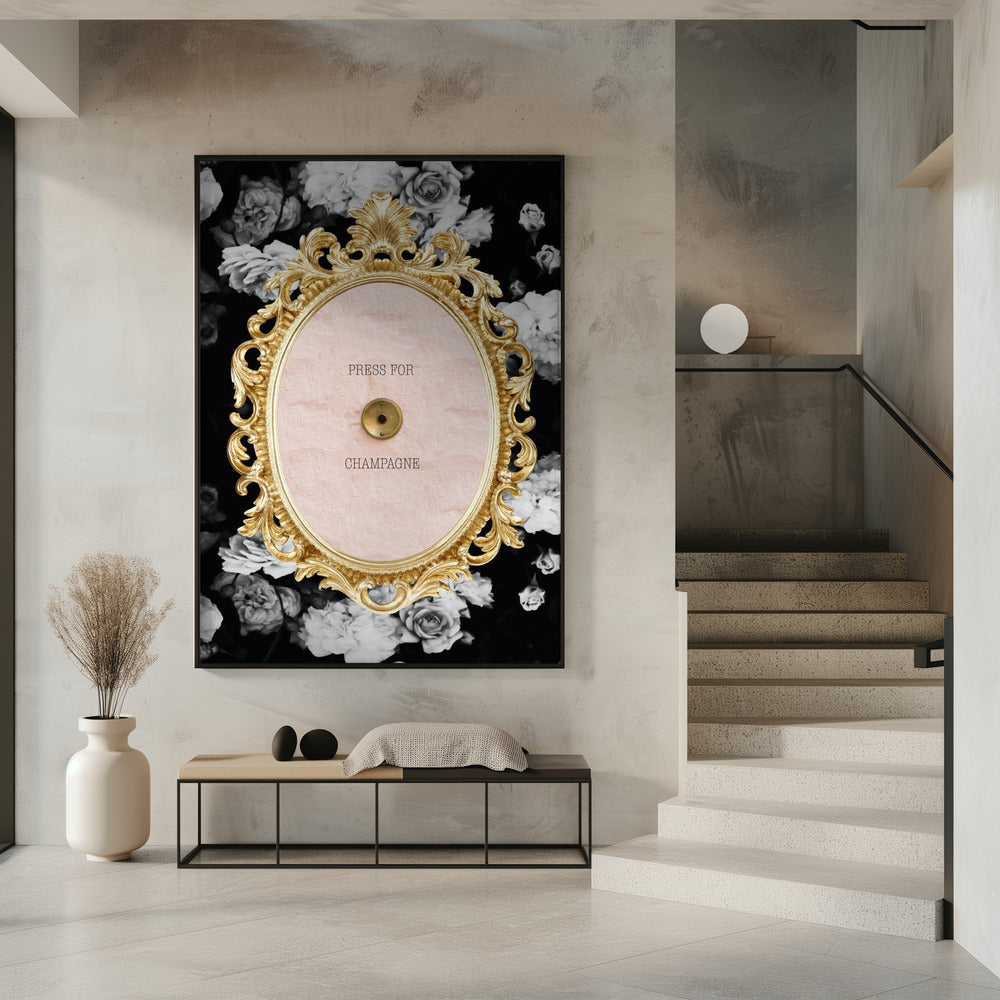 Champagnedarkfloral Ratio2x3 | Poster