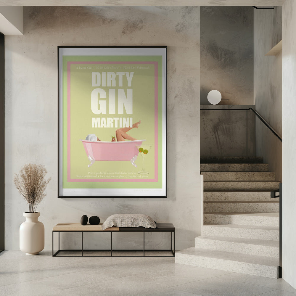 Jlr Cocktails- Dirty Gin Martini | Poster