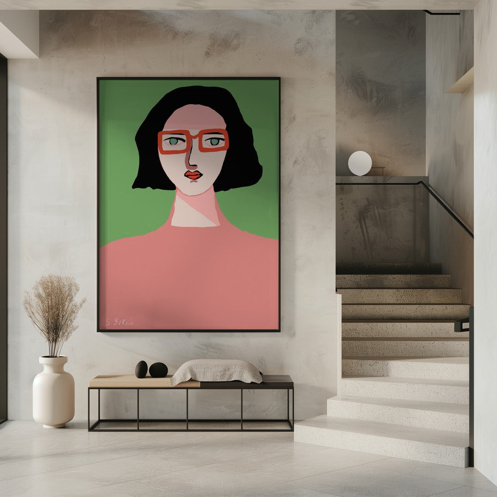 Lady with Red Glasses | Poster