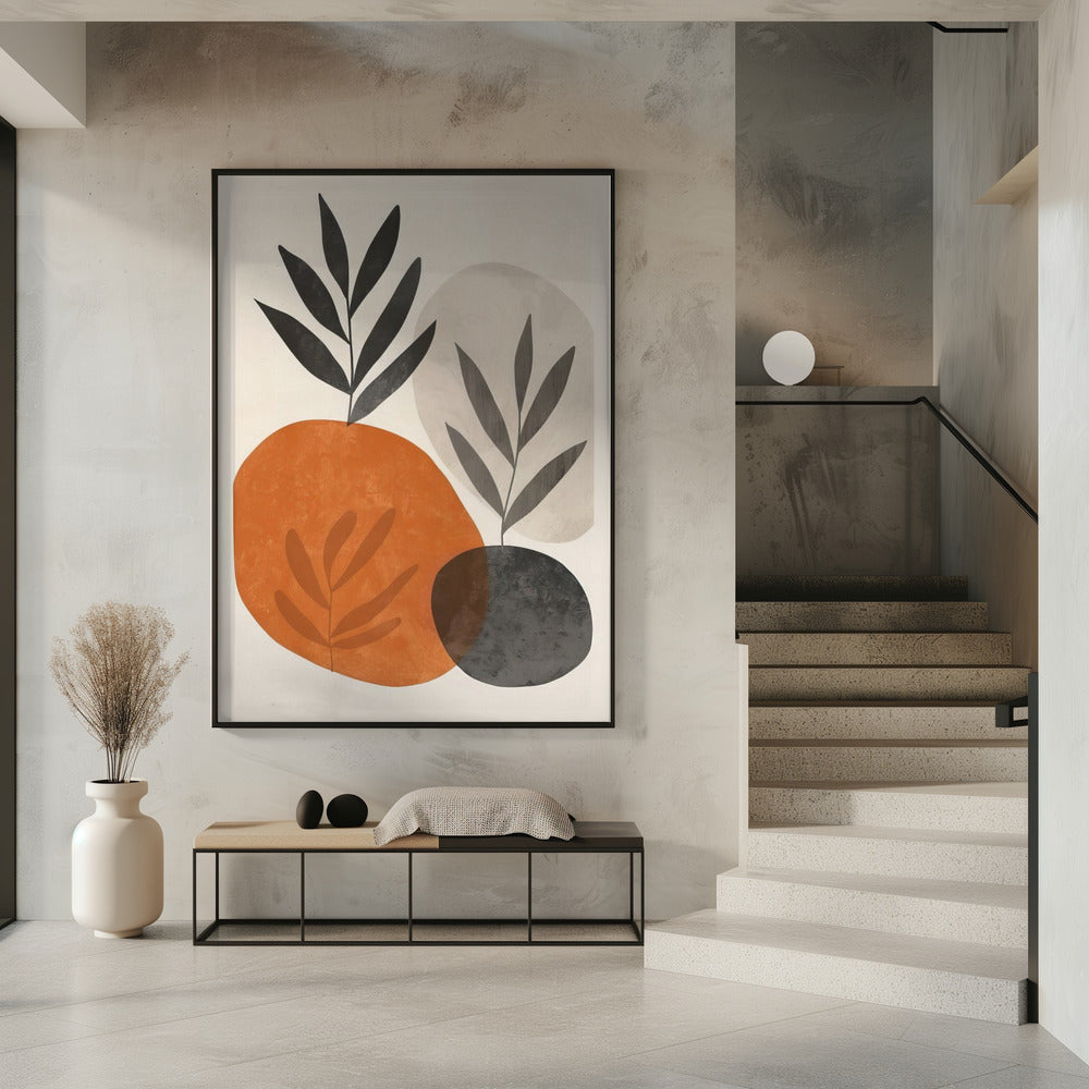 Painted Shapes and Plants 3 | Poster