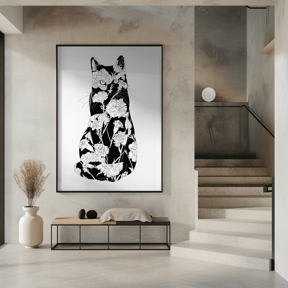 Carnation Cat Original | Poster