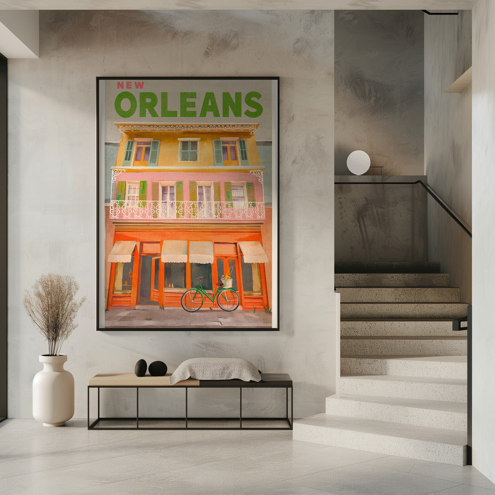 New Orleans Louisiana Vintage Travel Poster | Poster