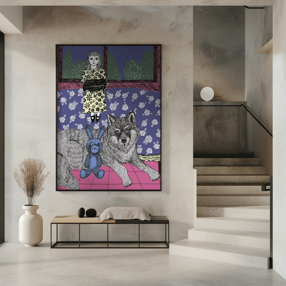 Girl With Wolf | Poster