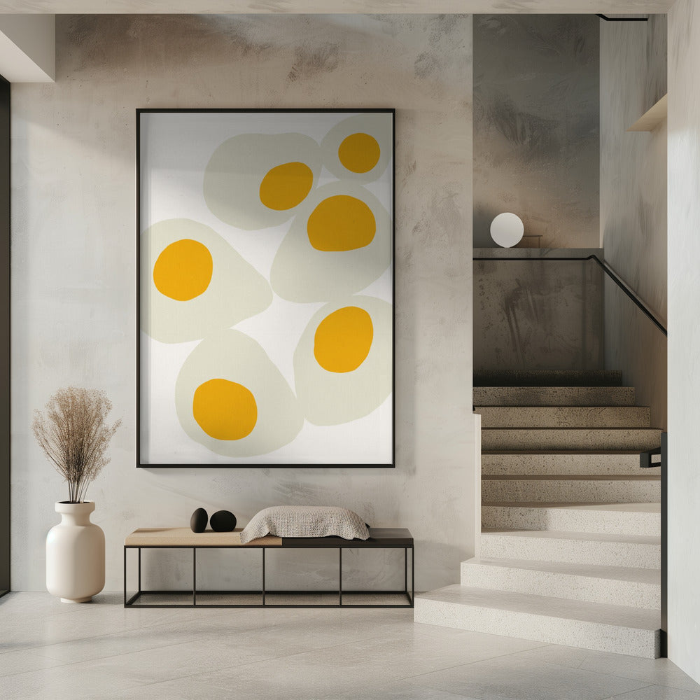 Yellow Eggs food art | Poster