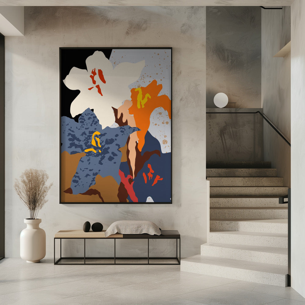 Abstract Lilies Close Up | Poster