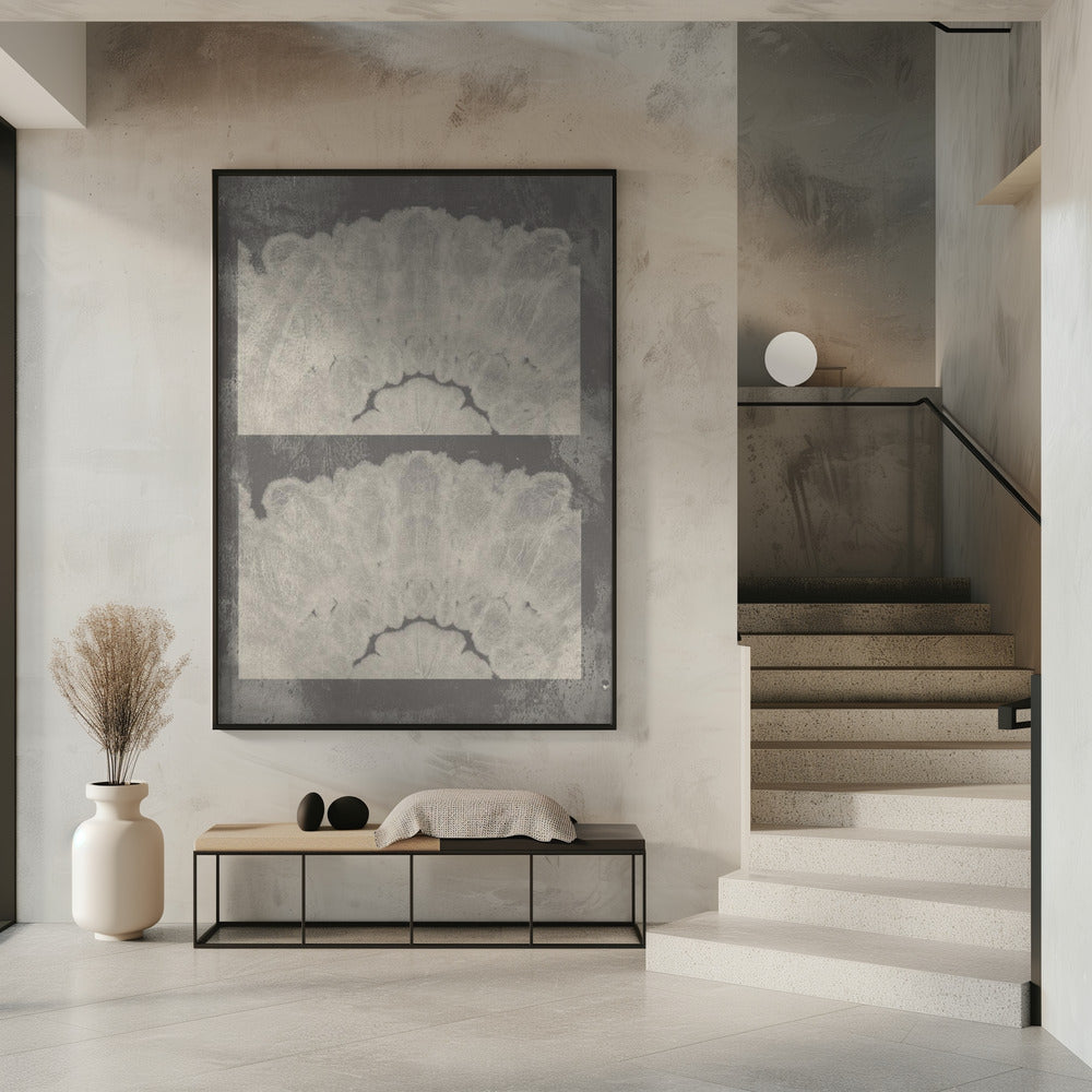 Batik Traces – Neutral Abstract in Taupe and White | Poster