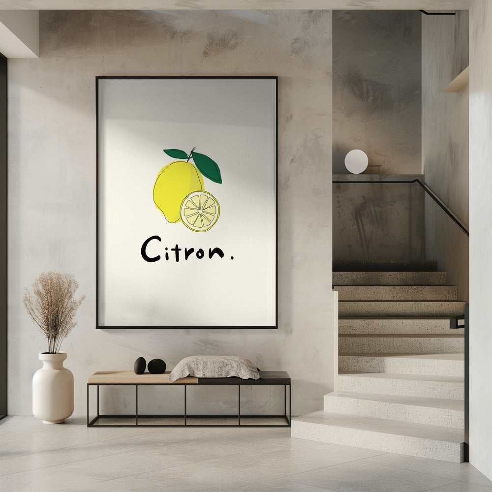 Modern French Fruits Collection &quot;Lemon / Citron&quot; | Poster