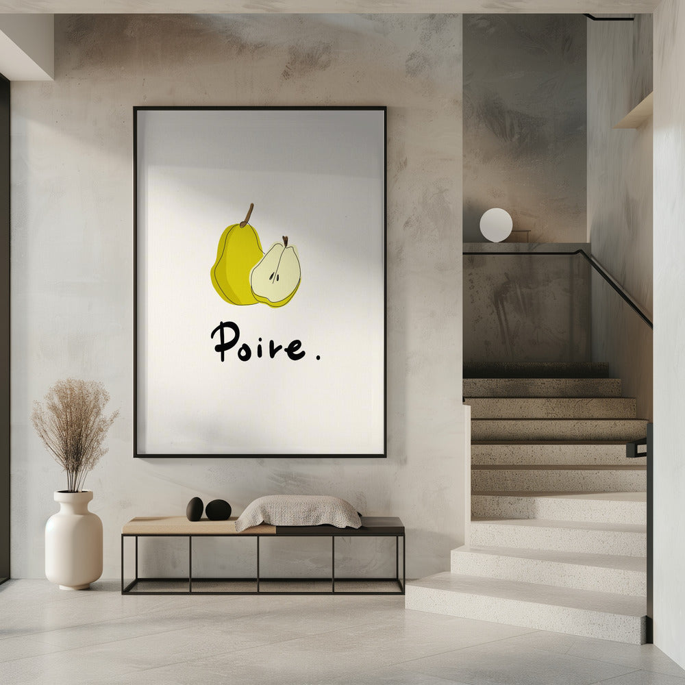Modern French Fruits Collection &quot;Pear / Poire&quot; | Poster