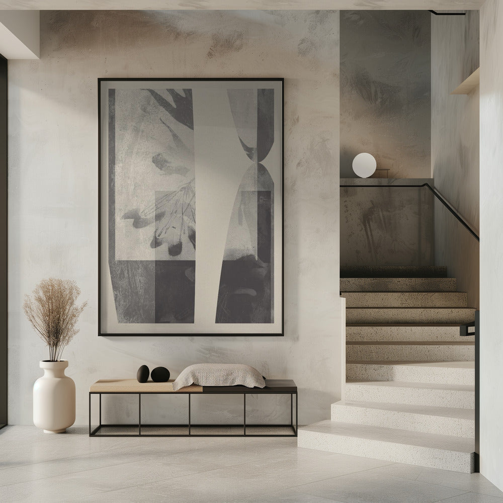 Neutral Organic Shapes in taupe and white | Poster