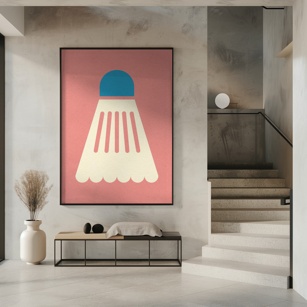 Badminton White Blue | Poster