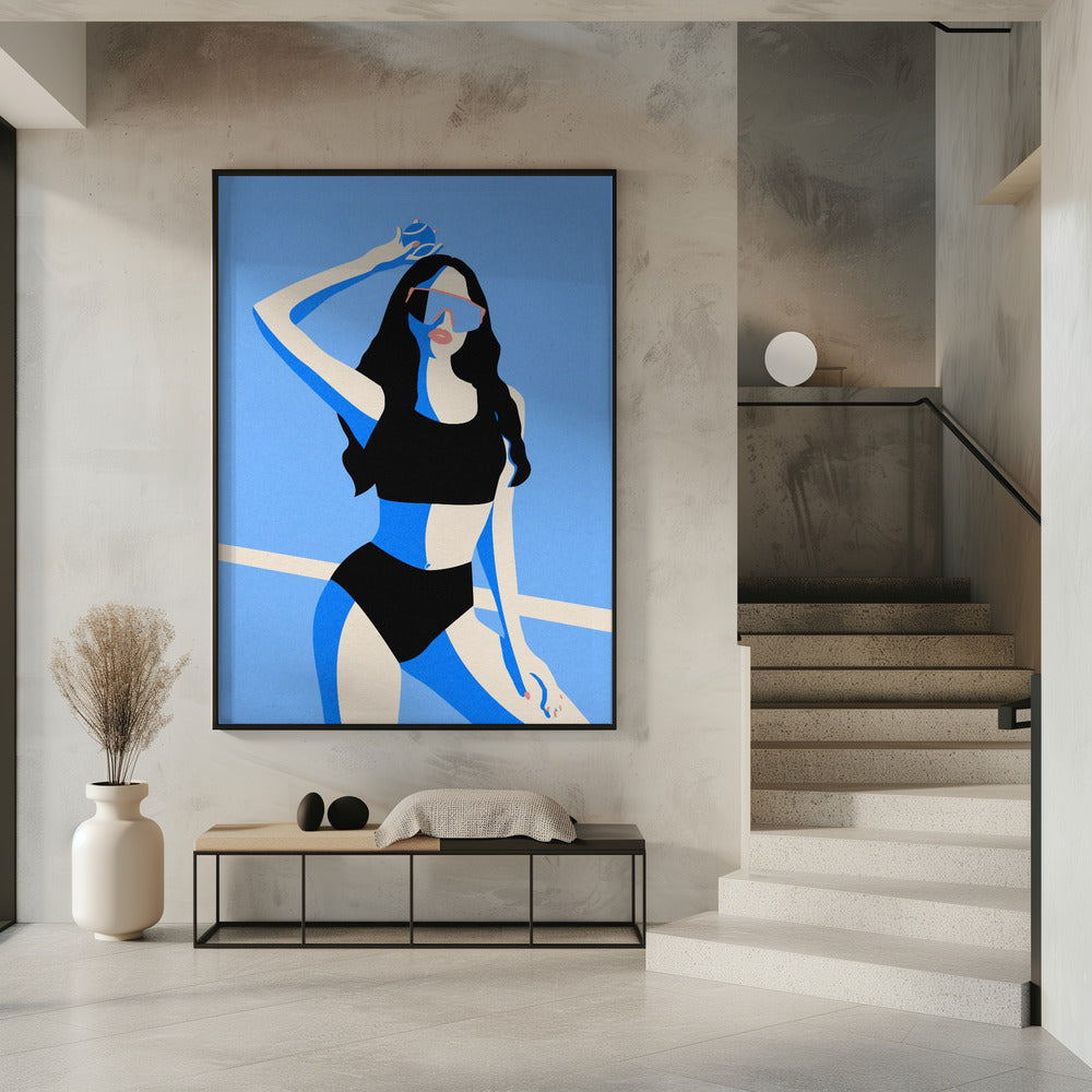 Blue Sport Girl | Poster