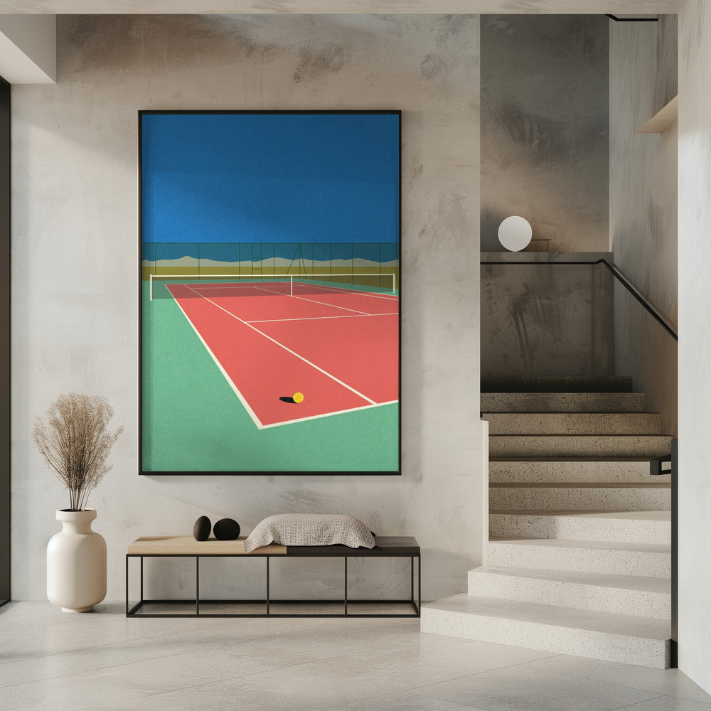 Tennis Court In the Desert | Poster