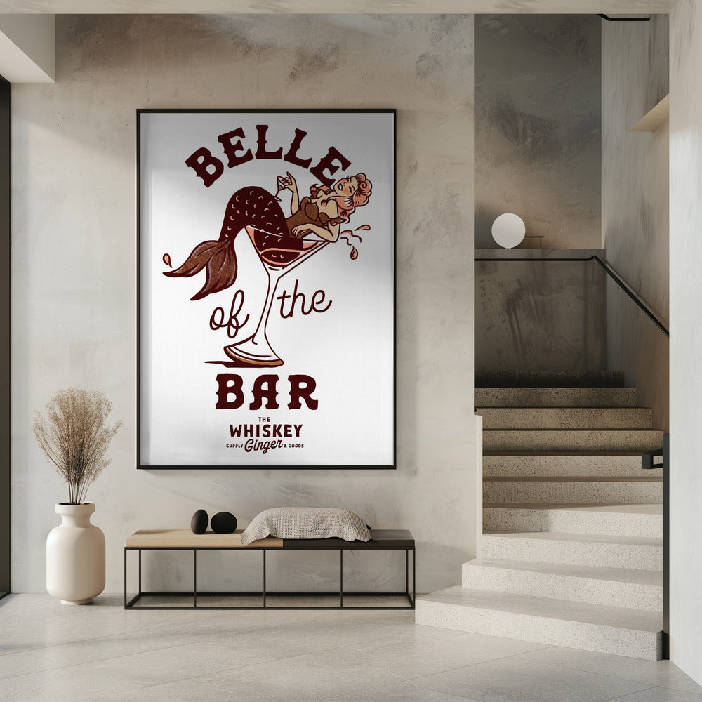 Belle Of The Bar Mermaid Pin Up Art | Poster