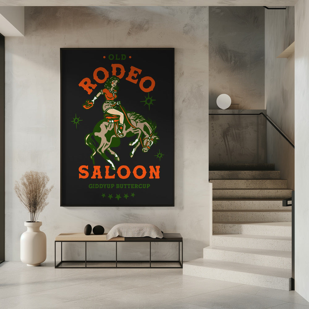 Old Rodeo Saloon Cowgirl: Giddyup Buttercup | Poster
