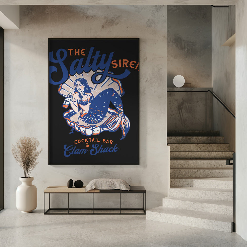 Salty Siren Cocktail Bar &amp; Clam Shack Mermaid | Poster