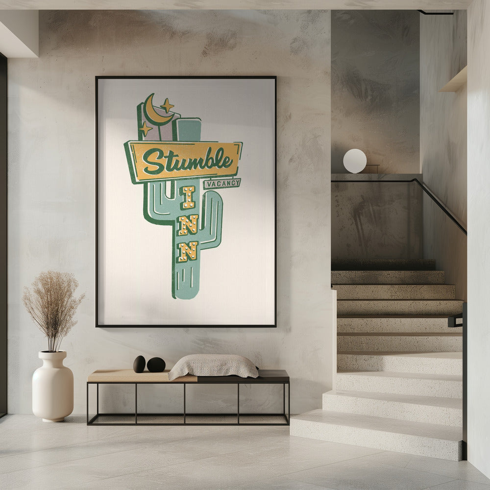 Stumble Inn Southwestern Roadside Motel Art | Poster