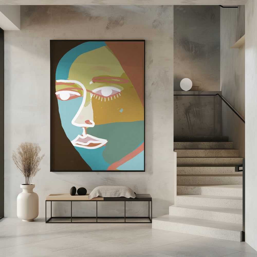 Abstract line face | Poster