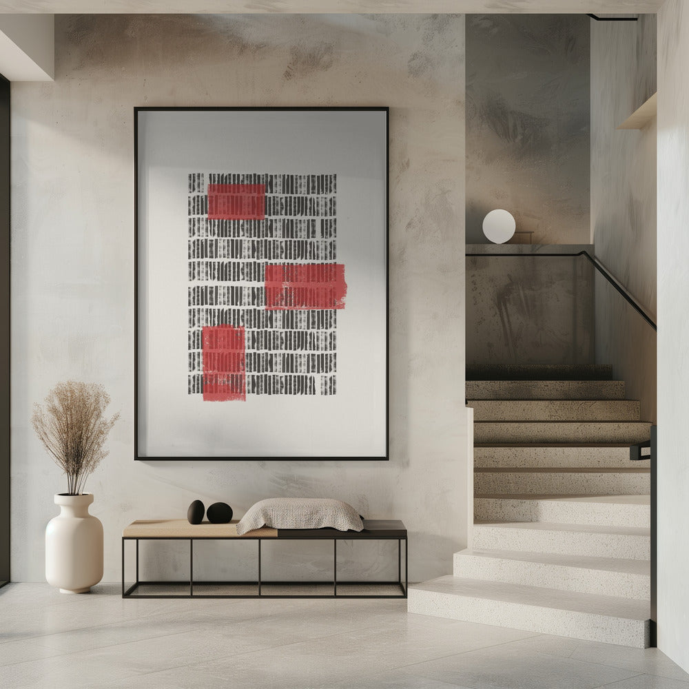 Crimson Grids | Poster
