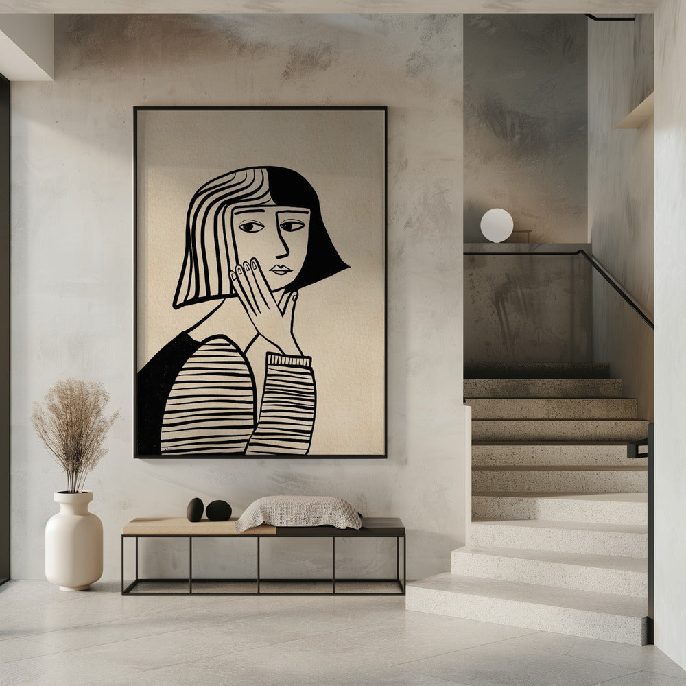 Thinking girl | Poster