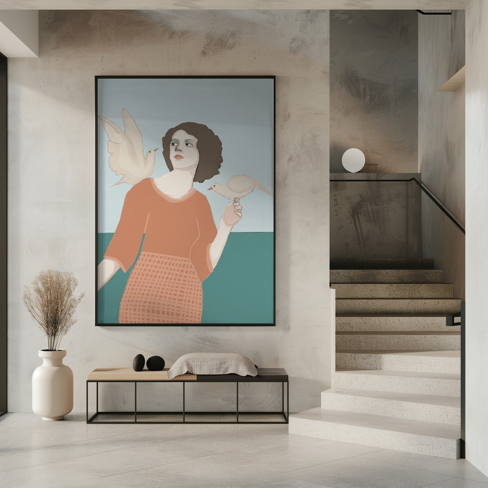 Peace Dove Lady | Poster