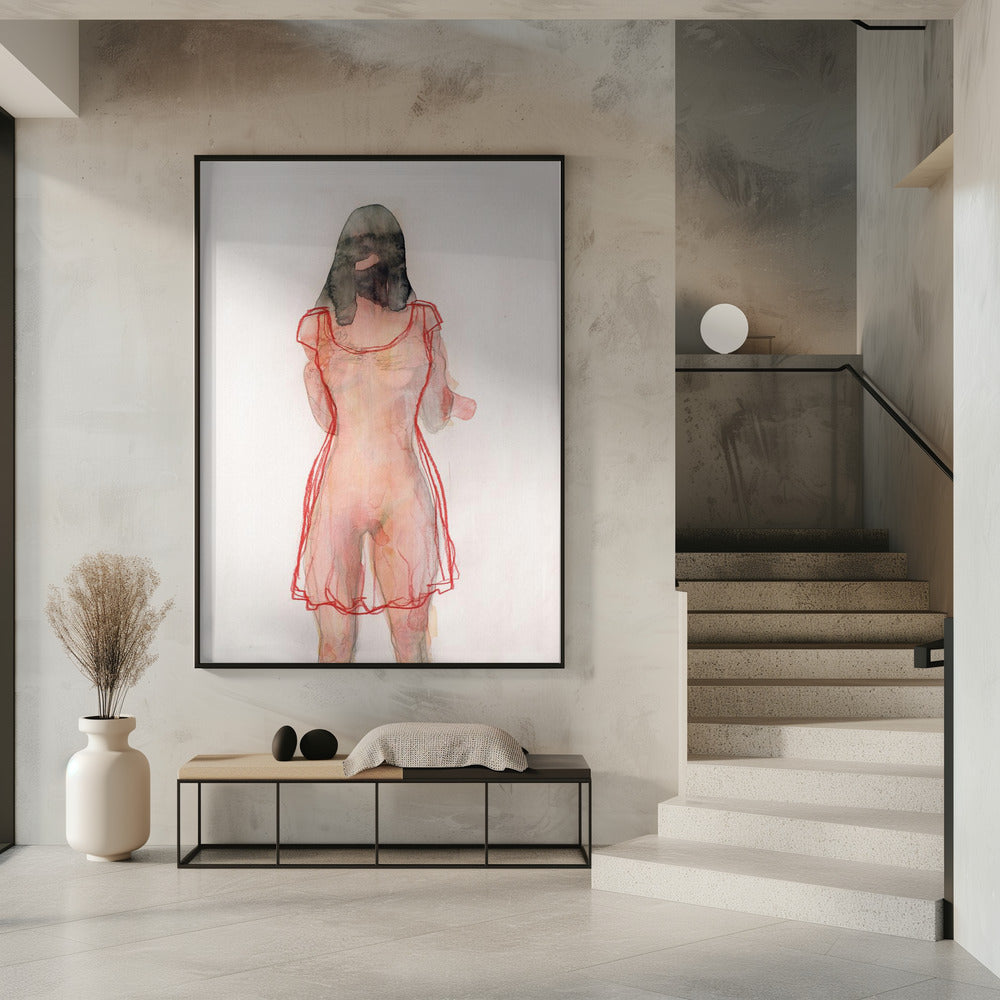 Figure Study (red Dress) | Poster
