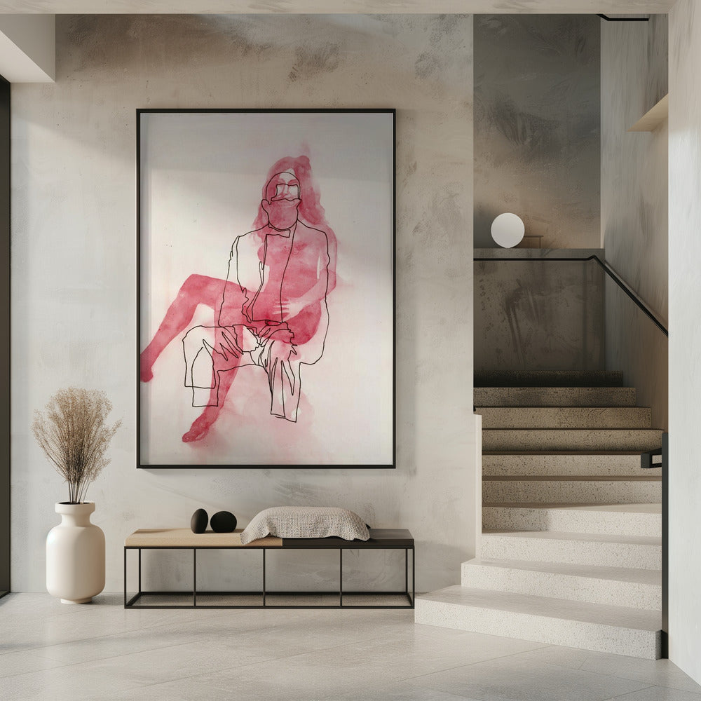 Two Seated Figures | Poster