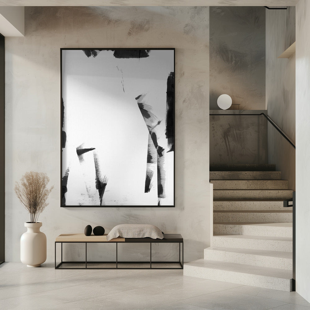 Minimal Black and White Abstract 3 | Poster