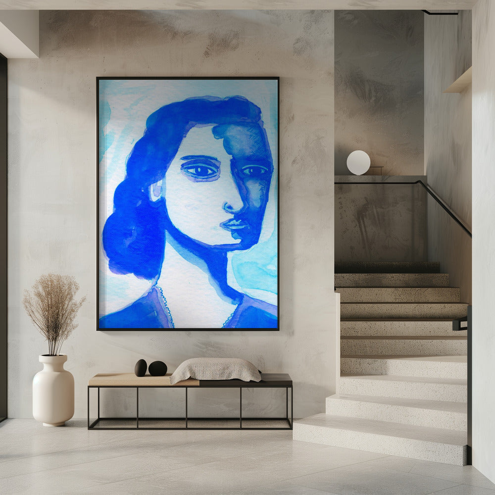 The deep thinker blue | Poster