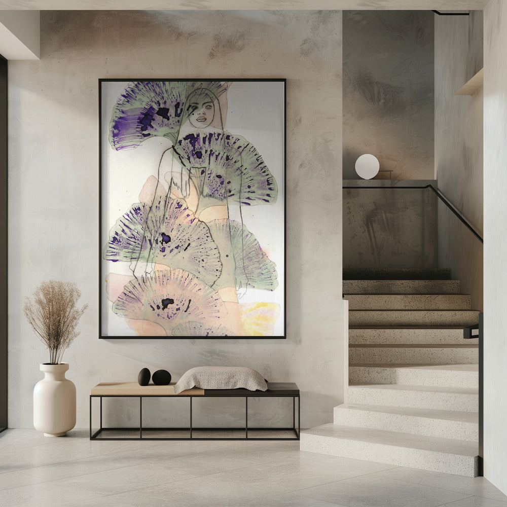 Ginko Leaves Etching | Poster