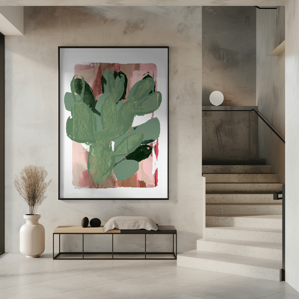 Cactus Green Pink 3 | Poster