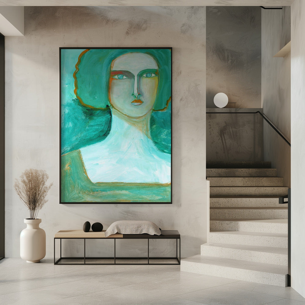 Green Girl Dreaming of the Sea | Poster