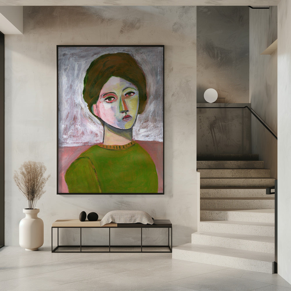 The woman in the green sweater | Poster