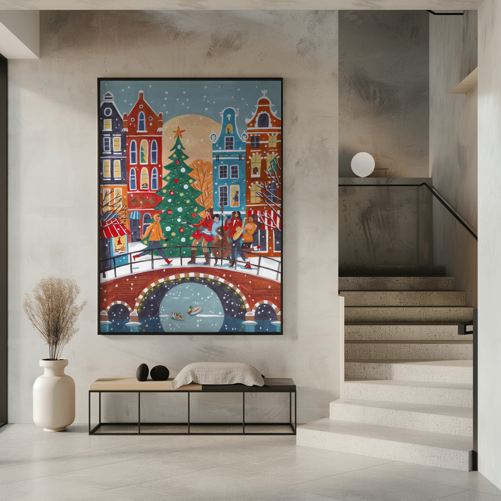 Snowfall in Amsterdam | Poster