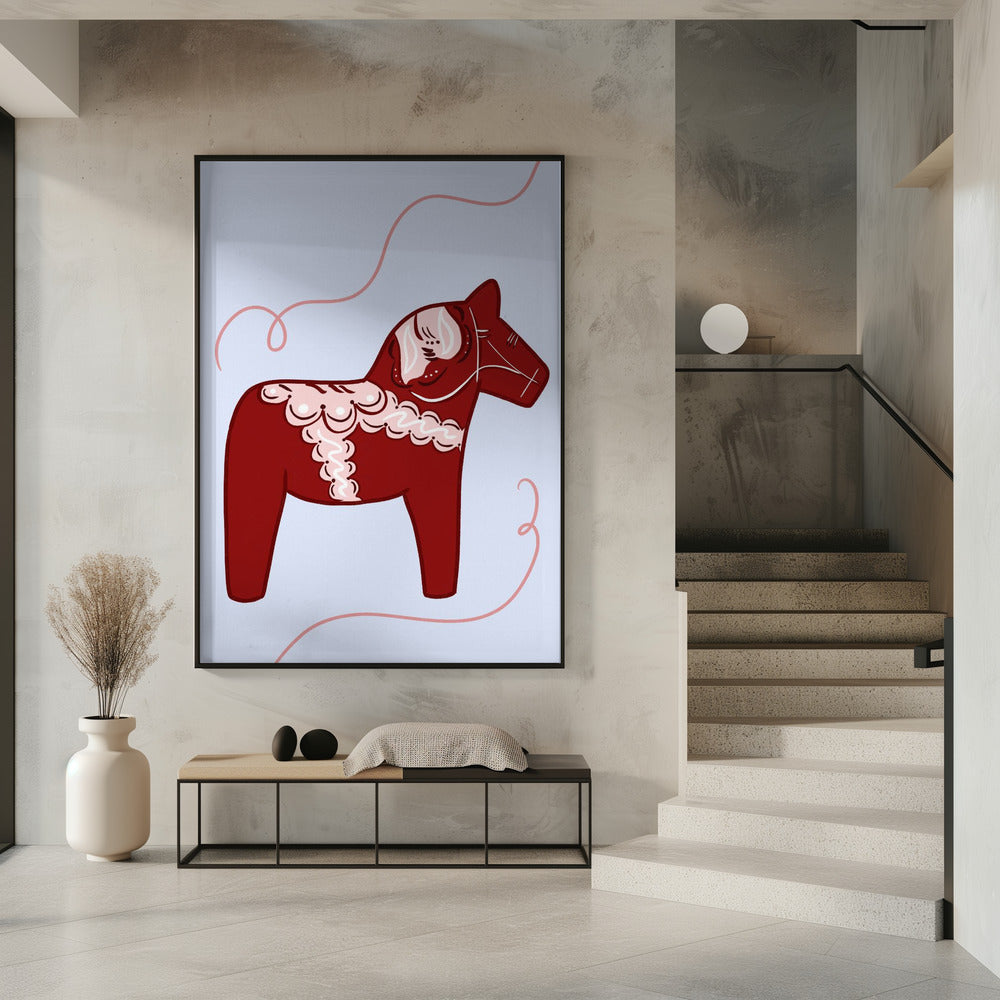 Red Horse Whimsy | Poster