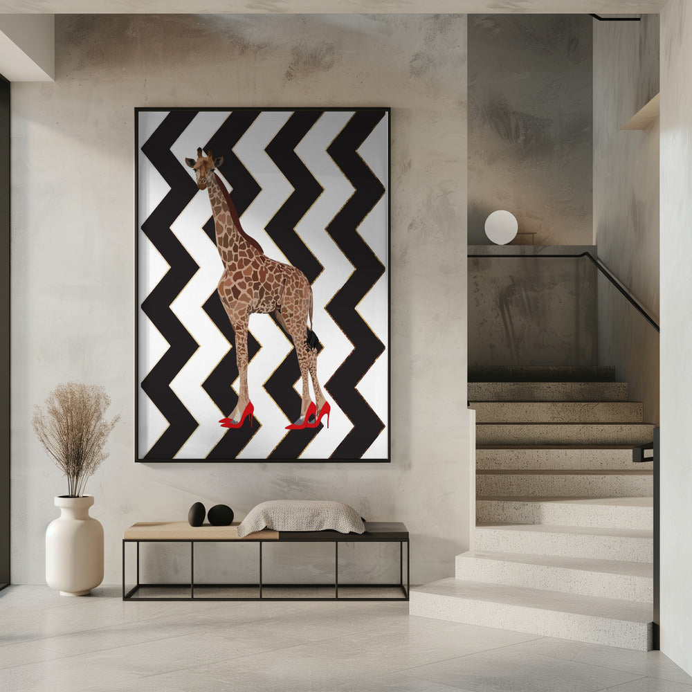 Giraffe Heels zigzag | Poster