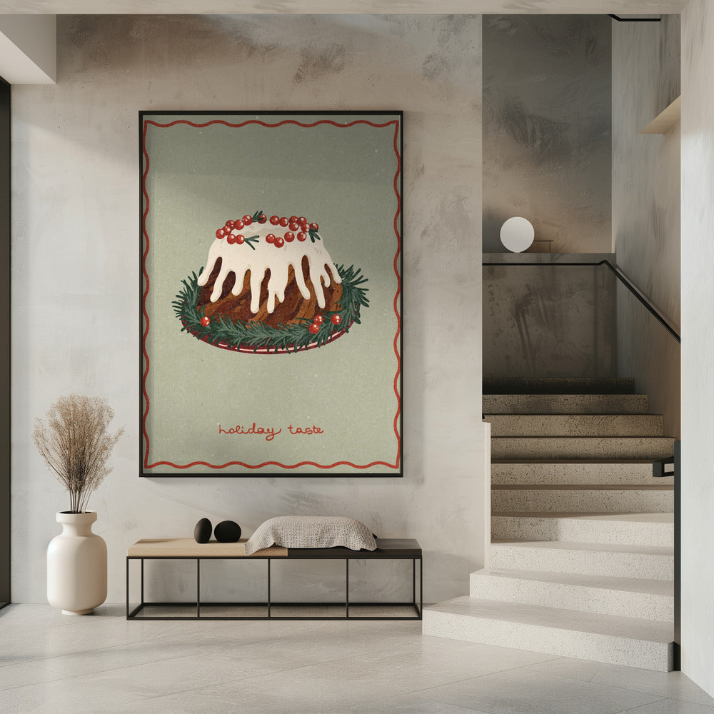 Christmas cake. Holiday Taste | Poster