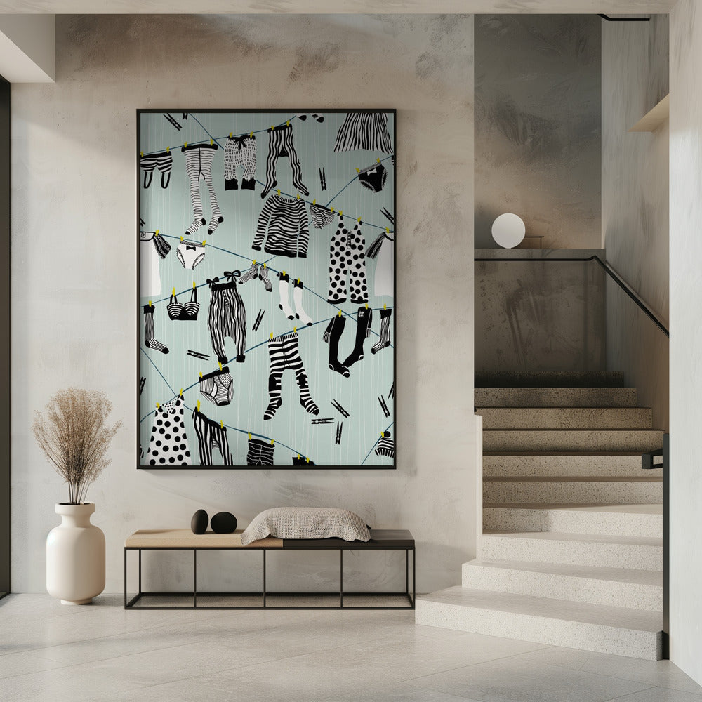 Hang out in laundry room pattern | Poster