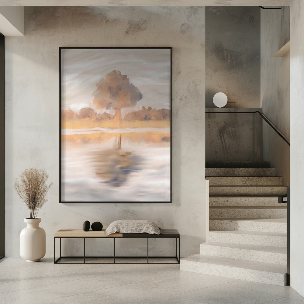 Sovereign Reflections of the Jackalberry Tree, Caprivi, Botswana | Poster